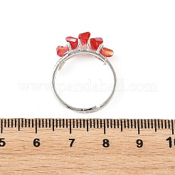 Glass Cuff Open Rings&nbsp;RJEW-JR01082