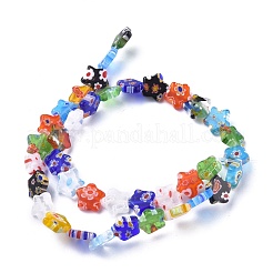 Star Handmade Millefiori Glass Beads Strands&nbsp;LK-R004-33
