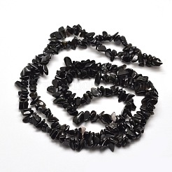 Natural Obsidian Chip Bead Strands&nbsp;G-M205-06