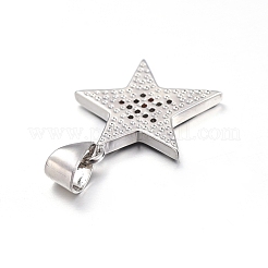 Brass Micro Pave Clear Cubic Zirconia Pendants&nbsp;ZIRC-L085-85P