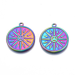 Ion Plating(IP) 201 Stainless Steel Pendants&nbsp;STAS-N098-074M