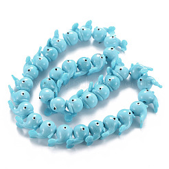 Handmade Bumpy Lampwork Beads Strands&nbsp;LAMP-S194-018-B01