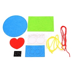 The Earth Day Theme DIY Non Woven Cloth Cartoon Earth-shaped Bag Kits&nbsp;DIY-WH0001-39
