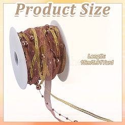 15M Polyester Lace Ribbon&nbsp;OCOR-WH0609-088A