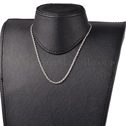 Tarnish Resistant 304 Stainless Steel Cable Chain Necklaces&nbsp;NJEW-JN01526-01