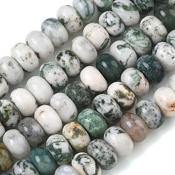 Natural Tree Agate Beads Strands&nbsp;GG-CBA9281-A01-5x8mm