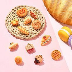 12Pcs 12 Styles Cute Food Themed Resin Pins&nbsp;JEWB-CJ0003-12