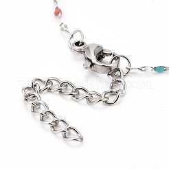 Enamel Chain Bracelets&nbsp;BJEW-JB06286