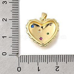 Brass Micro Pave Cubic Zirconia Pendants&nbsp;KK-U072-06G
