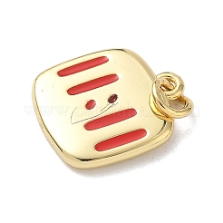 Brass Enamel 11:11 Pendants&nbsp;KK-B155-11G