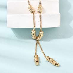 304 Stainless Steel Flat Round Beads Pendant Box Chain Necklaces&nbsp;SA-CBAF6AD-13G