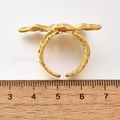 304 Stainless Steel Open Cuff Ring for Women&nbsp;RJEW-A053-06G-03