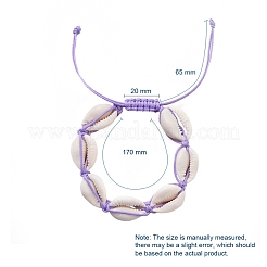 Natural Cowrie Shell Braided Beads Bracelets&nbsp;BJEW-JB05057
