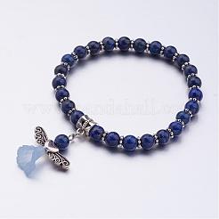 Natural Gemstone Beads Stretch Charm Bracelets&nbsp;BJEW-JB02592