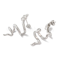 Snake Brass Ear Studs&nbsp;EJEW-P281-02P