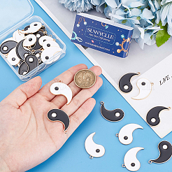 40Pcs 2 Colors Alloy Enamel Pendants&nbsp;ENAM-SC0005-38