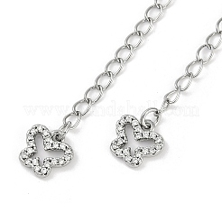 Brass Micro Pave Cubic Zirconia Ends with Chains&nbsp;KK-U043-01P