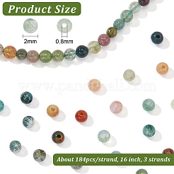 3 Strands Natural Indian Agate Beads Strands&nbsp;G-NB0005-32