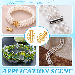 10Pcs Tube Brass Slide Lock Clasps&nbsp;KK-PH0014-45G