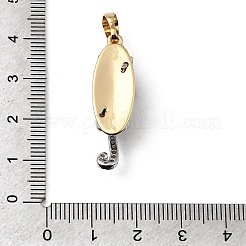 Brass Micro Pave Clear Cubic Zirconia Pendants&nbsp;KK-E799-10GP