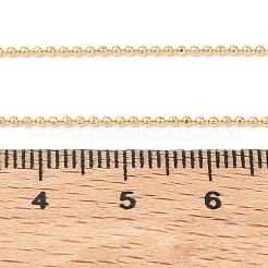 1MM Brass Ball Chain Necklaces for Women&nbsp;NJEW-Q351-01G