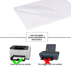 Transparent Waterproof PVC Film Adhesive Printing Paper for Inkjet Printers&nbsp;AJEW-BC0005-35