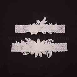 Polyester Lace Elastic Bridal Garters&nbsp;OCOR-WH0075-03