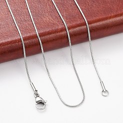Non-Tarnish 304 Stainless Steel Snake Chain Necklaces&nbsp;NJEW-D285-02P