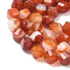 Natural Red Banded Agate Beads Strands&nbsp;G-C267-B11