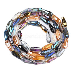 Electroplate Transparent Glass Beads Strands&nbsp;EGLA-Q026-014