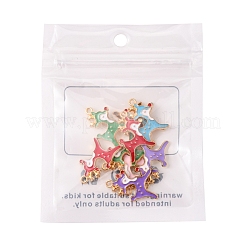 10Pcs 5 Colors Alloy Enamel Pendants&nbsp;ENAM-YW0002-08