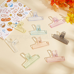 45Pcs 9 Colors Transparent Plastic Binder Clips&nbsp;AJEW-WA0003-80