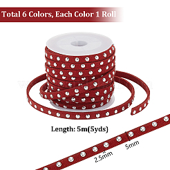 6 Rolls 6 Colors Faux Suede Cord&nbsp;LW-PH0002-24