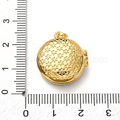 Brass Enamel Locket Pendants&nbsp;KK-K305-06G