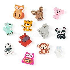 12Pcs 12 Styles Food Grade Silicone Focal Beads&nbsp;SIL-TA0002-62