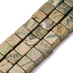 Natural Verdite Stone Beads Strands&nbsp;G-B155-C11-8x8mm