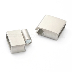 Tarnish Resistant 304 Stainless Steel Magnetic Clasps with Glue-in Ends&nbsp;STAS-B017-03P