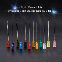 48Pcs 12 Style Plastic Fluid Precision Blunt Needle Dispense Tips&nbsp;TOOL-BC0001-24