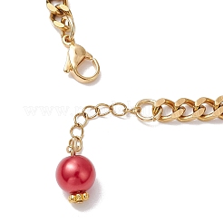 Christmas Theme Alloy Enamel Christmas Wreath Charms Bracelets for Women&nbsp;BJEW-JB11135