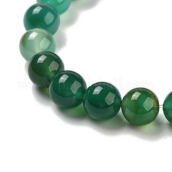 Natural Green Onyx Agate Dyed & Heated Round Bead Strands&nbsp;G-P070-19-8mm