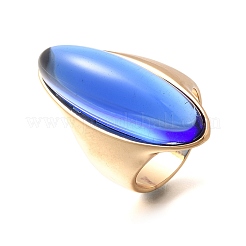 Resin Horse Eye Finger Rings&nbsp;RJEW-R006-01G-05