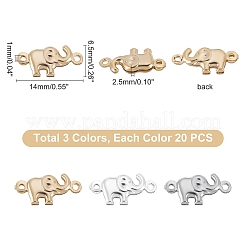 60Pcs 3 Colors Brass Links Connectors&nbsp;KK-PH0002-34