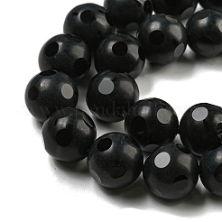 Natural Black Onyx Round Bead Strands&nbsp;G-L271-02-10mm