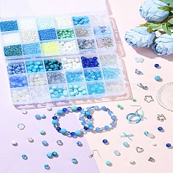 DIY Glass Beads Earrings Making Kits&nbsp;DIY-YW0011-25