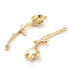Rack Plating Brass Connector Charms&nbsp;KK-M280-08B-G