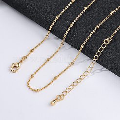 Long-Lasting Plated Brass Cable Chain Necklaces&nbsp;X-NJEW-K112-09G-NF