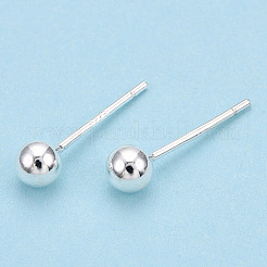 925 Sterling Silver Round Ball Stud Earrings&nbsp;STER-T005-01E