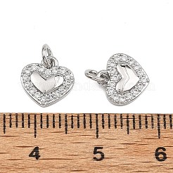 SHEGRACE Valentine's Day Brass Clear Cubic Zirconia Charms&nbsp;XGRQ3P366-571P