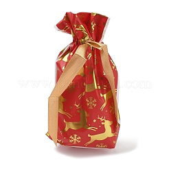 Christmas Deer Plastic Packing Pouches Drawstring Bags&nbsp;ABAG-Q053-03I