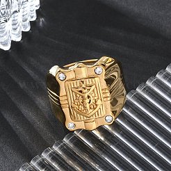 304 Stainless Steel Rhinestone Signet Rings&nbsp;RJEW-Z076-06G-02